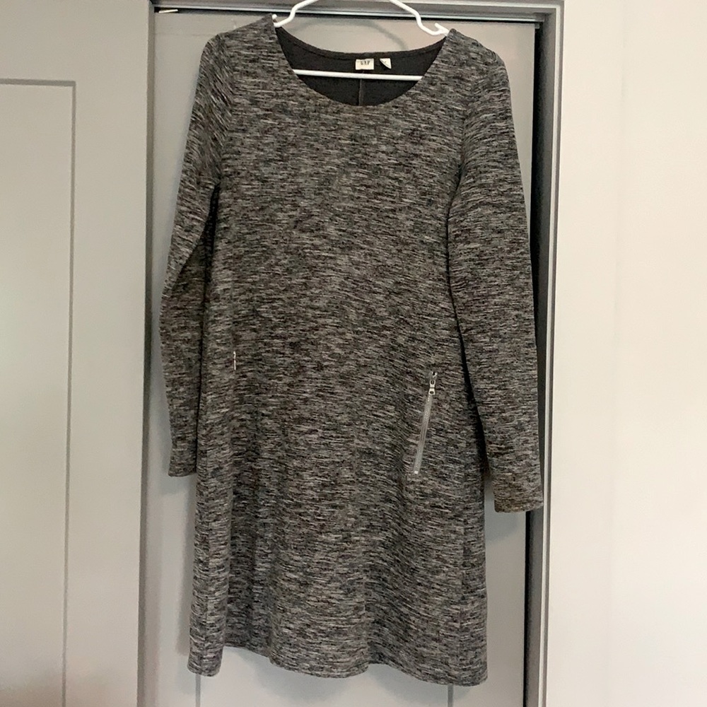 Gray shift dress